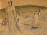 Baigneuses by André Marchand, Aquarelle, sold Dec 2023
