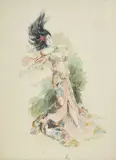 Danseuse orientale by Georges Rochegrosse, Aquarelle, sold Nov 2023