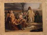 Le sacrifice de Noé by Pierre-Nicolas Brisset, Toile d'origine, sold Nov 2023