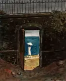 Sans titre - Jeune femme à la plage by Jean Paul Lemieux, Aquarelle, sold Sep 2025