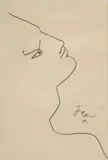 Profil d'Orphée by Jean Cocteau, Crayon, sold Sep 2025