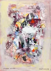 Quelques éclats by Léon Bellefleur, Gouache et encre, sold Sep 2025