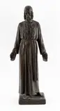 Sacré-Cœur de Jésus by Henri Hébert, Plâtre à patine foncée, sold Sep 2025
