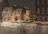 Petit Restaurant Les Anciens Canadiens by Horace Champagne, Pastel, sold Jul 2025