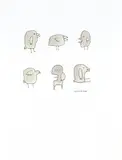 Sans titre - Six oiseaux by Marcel Dzama, Aquarelle et encre, sold Jul 2025