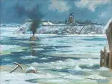 La ville de Québec vue du fleuve St-Laurent by Thomas Garside, Pastel, sold May 2025