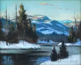 Sans titre - Paysage d'hiver by Thomas Garside, Pastel, sold May 2025