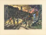 Crépuscule d'été by Philip Surrey, Lithographie aquarellée, sold May 2025