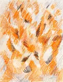 Sans titre - Composition en orange by Guido Molinari, Pastel sur papier, sold Apr 2025