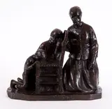 La prière en famille by Alfred Laliberté, Bronze à patine foncée, sold Apr 2025