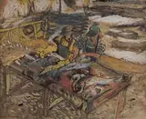 Deux Pecheurs by Henri Leopold Masson, Aquarelle, sold Apr 2025