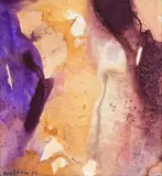 Sans titre - Composition en orange et violet by Marcella Maltais, Aquarelle, sold Apr 2025