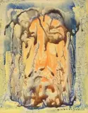 Sans titre - Portrait by Paul-Vanier Beaulieu, Encre et aquarelle sur papier, sold Apr 2025