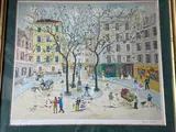 La place de Furstemberg à Paris by Claude Tabet, Lithographie en couleurs, sold Jul 2025