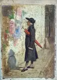 Les nouvelles by Adolphe Schill, Panneau, sold Jun 2025