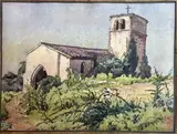 Paysage à la chapelle romane by Luc Barbier, Aquarelle, sold Jun 2025