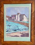 Ruines d'une ancienne tour dans un corps de ferme by Luc Barbier, Aquarelle, sold Jun 2025