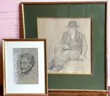 Tête de femme by André Charigny, Crayon noir et estompe, sold Jun 2025