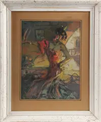 Danseuse de Flamenco by Louis Fortuney, Pastel, sold Feb 2026