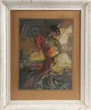 Danseuse de Flamenco by Louis Fortuney, Pastel, sold Feb 2026