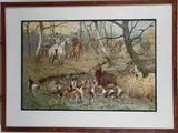 Chasse à courre by George Busson, Lithographie en couleurs, sold Feb 2026