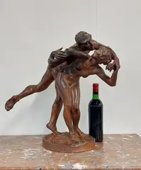 Le baiser by Jef Lambeaux, Terre cuite signée, sold Feb 2026
