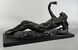 Gisant by Damien Hermellin, Bronze à patine brune, sold Jan 2026
