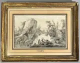 Paysage animé by Jean-Baptiste Pillement, Crayon noir, sold Jan 2026