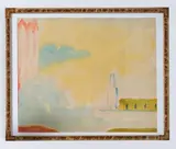 Il Bacino di San Marco con la Punta della Dogana, 1975 Acquerello su cartoncino Firmato in basso a destra. Al retro un cartellino con iscrizione autografa: «oma by Virgilio Guidi, 1975, Aquarelle sur carton, sold Jan 2021