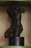 Busto maschile Terracotta patinata (fenditure) Buste masculin by Ettore Greco, Terre cuite patinée (fissures) H_25 cm, sold Jan 2021