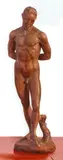 San Sebastiano Terracotta Saint Sébastien by Ettore Greco, Terre cuite H_56 cm, sold Jan 2021