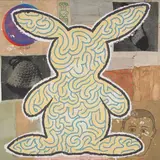 Bunny Maze by Donald Baechler, 1999, Acrylique et collage de journaux sur toile, sold Dec 2020
