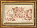 Cour de ferme by Jean-Marie Pierre, Sanguine, sold Dec 2020