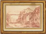 Cour de ferme by Jean-Marie Pierre, Sanguine, sold Dec 2020