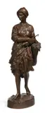Puys ou la pêcheuse de vignots by Jean-Baptiste Carpeaux, Bronze à patine brune, sold Dec 2020