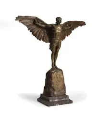 Icare by Georges Colin, Épreuve en bronze patiné, à deux patines, sold Dec 2020