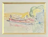 La barque by Paul Signac, Aquarelle et crayon sur papier, sold Nov 2020