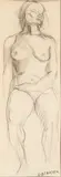Nu feminin debout by François Desnoyer, Crayon sur papier, sold Nov 2020