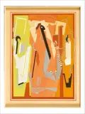Composition cubiste by Albert Gleizes, Gouache sur papier, sold Jul 2020