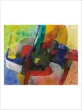 Composition by Maurice Estève, 1989, Aquarelle sur papier, sold Jul 2020
