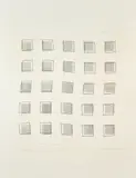 Vingt-cinq cubes by Haruhiko Sunagawa, 1982, Épreuve, technique mixte, crayon, pastel, acrylique sur papier, sold Oct 2023
