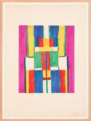 Composition géométrique by Serge Charchoune, Lithographie, sold Oct 2023