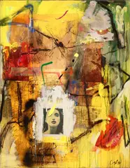 Sans titre by Philippe Charpentier, 1990, Technique mixte sur toile (collage et acrylique), sold Oct 2023