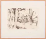 Vue de ville fortifiée - Vue de quai by Jean Cluseau-Lanauve, Lithographie, sold Oct 2023