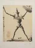 L'homme tourbillon by Salvador Dalí, Lithographie, sold Oct 2023