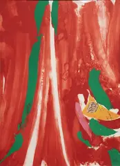 Composition rouge by Olivier Debré, Lithographie, sold Oct 2023
