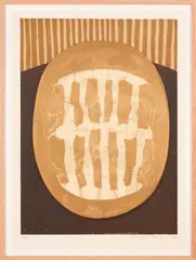 Composition abstraite by Pierre Dmitrienko, 1972, Lithographie, sold Oct 2023