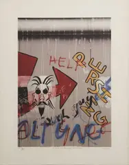 Le mur de Berlin / Pershing by Peter Klasen, Lithographie, sold Oct 2023