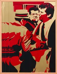 Deux hommes by Bernard Rancillac, Lithographie, sold Oct 2023