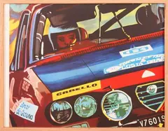 Voiture de course by Bernard Rancillac, Lithographie, sold Oct 2023